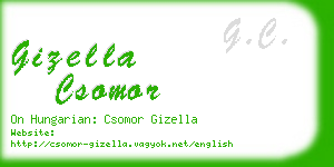 gizella csomor business card